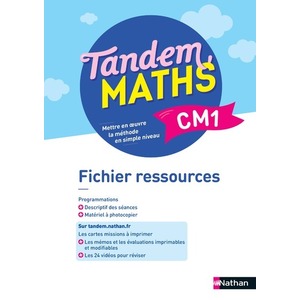 TANDEM MATHS CM1 FICHIER RESSOURCES - ED.2022