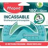 RAPPORTEUR 180° 12CM  INCASSABLE