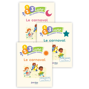 1, 2, 3, LUNE CP MES 1ERES LECTURES LE CARNAVAL PACK 3 ALBUMS