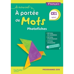 LE NOUVEL A PORTEE DE MOTS CE1 - PHOTOFICHES + CD - EDITION 2019