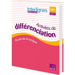 INTERLIGNES ETUDE DE LA LANGUE CE1 CLASSEUR DIFFERENCIATION -ED.16