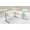 TABLE S2 2 PERSONNES 50*1300 T5 VERT D'EAU - PLATEAU SERINGA - CHANT ABS BLANC