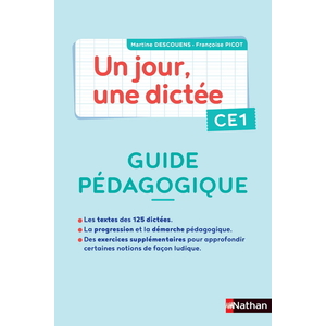 UN JOUR UNE DICTEE CE1 CAHIER CORRIGE+GUIDE PEDAGOGIQUE - ED.2021