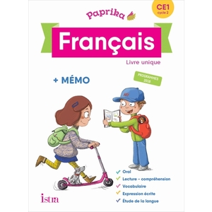 PAPRIKA FRANCAIS CE1 - EDITION FRANCE - LIVRE ELEVE - ED. 2019