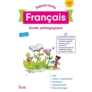 ESPACE-MOTS CE1 GUIDE PÉDAGOGIQUE