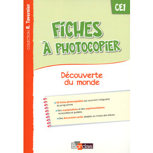 DECOUVERTE DU MONDE CE1 FICHES A PHOTOCOPIER ED.2015