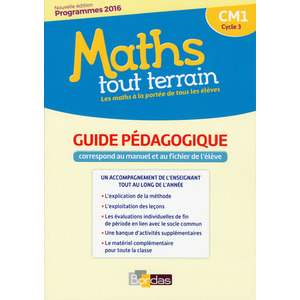 MATHS TOUT TERRAIN CM1 GUIDE PEDAGOGIQUE MANUEL ET FICHIER ED.2017