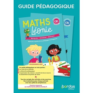 LES MATHS AVEC LEONIE -  CE1 - 2025 - GUIDE PEDAGOGIQUE