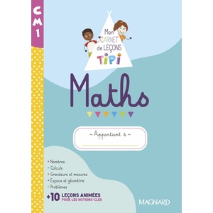 TIPI MON CARNET DE LECONS CM1 MATHS - ED.2022