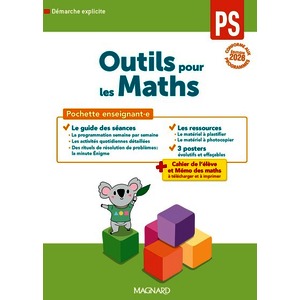 OUTILS POUR LES MATHS PS (2026) - POCHETTE ENSEIGNANT : GUIDE PEDAGOGIQUE + POSTERS + FICHES RESSOUR