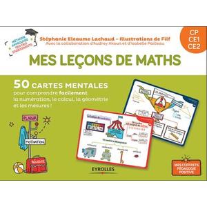 MES LECONS DE MATHS CP, CE1, CE2 - 50 CARTES MENTALES POUR C