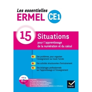 LES ESSENTIELLES ERMEL CE1 15 SITUATIONS FONDAMENTALES+CDROM ED.2017