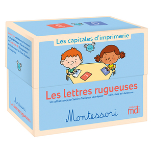 COFFRET - LES LETTRES RUGUEUSES MONTESSORI - MAJUSCULES SCRIPT