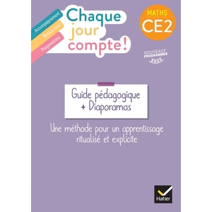 CHAQUE JOUR COMPTE CE2 - GUIDE BI MÉDIA + DIAPORAMAS - ED. 2025