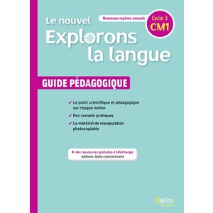 LE NOUVEL EXPLORONS LA LANGUE CM1 GUIDE PEDAGOGIQUE - ED.2020