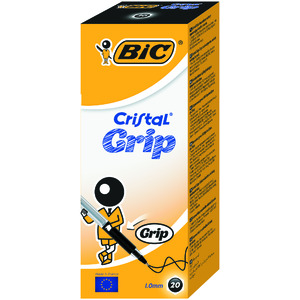 CRISTAL GRIP 20 STYLOS BILLES MOYENNE NOIR