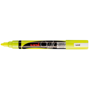 /MARQUEUR CRAIE UNI - CHALK MARKER Pointe  conique moyenne Jaune Fluo