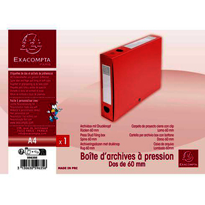 BOÎTE DE CLASSEMENT POLYPRO DOS 60 ROUGE