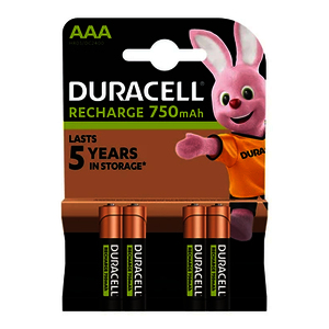 DURACELL 4 PILES RECHARGEABLES AAA 750MAH