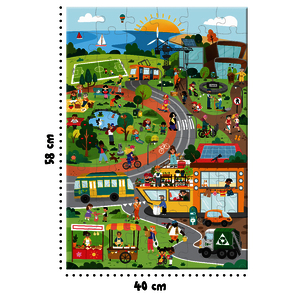 1 PUZZLE LA VILLE VERTE 60 PIECES