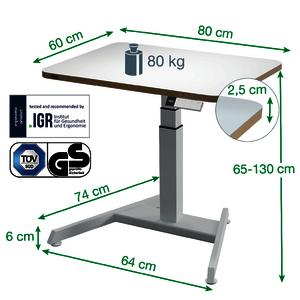 BUREAU ASSIS DEBOUT COMPACT ELECTRIQUE