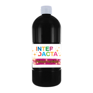PEINTURE ACRYLIQUE FLACON 500 ML COLORIS NOIR