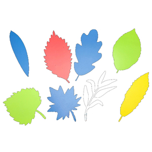 8 POCHOIRS FEUILLES PLASTIQUE RECYCLE