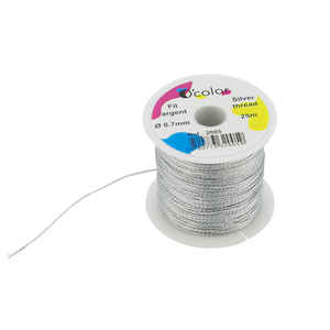 FIL ARGENT 0,7MM X 25M