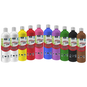 PRIMACOLOR 10 FLACONS GOUACHE 1L ASSORTIS DONT 1 GRATUIT