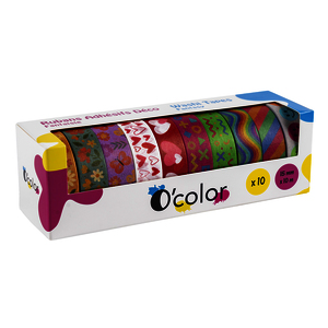 10 RUBANS ADHESIFS THEME FANTAISIE 15MMX10M