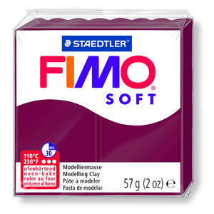 PATE A CUIRE FIMO SOFT 57G ROUGE MERLOT