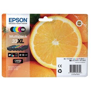 EPSON PACK 5 CARTOUCHES ENCRE ORANGE C13T33574010 XL